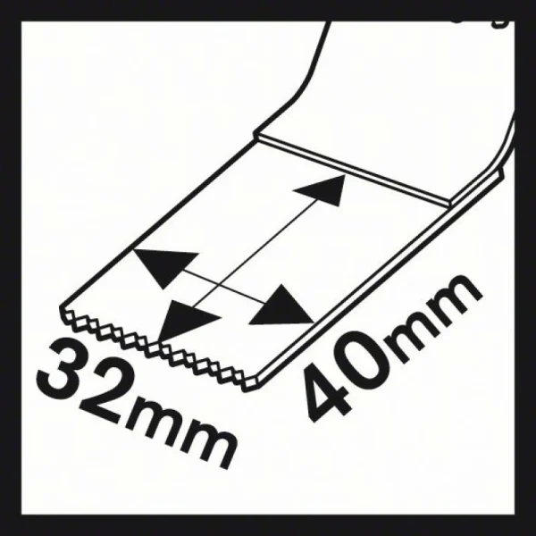 Погружное пильное полотно Carbide AIZ 32 AT Metal 40x32 мм Bosch 2608662033 — изображение 5