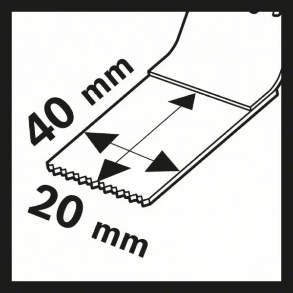 Погружное пильное полотно Carbide AIZ 20 AT Metal 40x20 мм Bosch 2608662034 — изображение 5