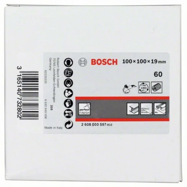 Ламельный шлифовальный валик 19 мм, 60, 100 мм, 100 мм Bosch 2608000597 — изображение 2