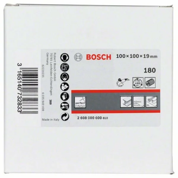 Ламельный шлифовальный валик 19 мм, 180, 100 мм, 100 мм Bosch 2608000600 — изображение 2