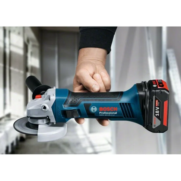Аккумуляторная угловая шлифмашина Bosch GWS 18-125 V-LI (060193A30B) — изображение 4