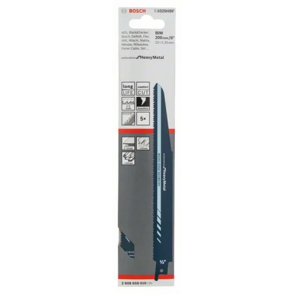Пильное полотно S 1025 HBF Endurance for Heavy Metal Bosch 2608658010 — изображение 2
