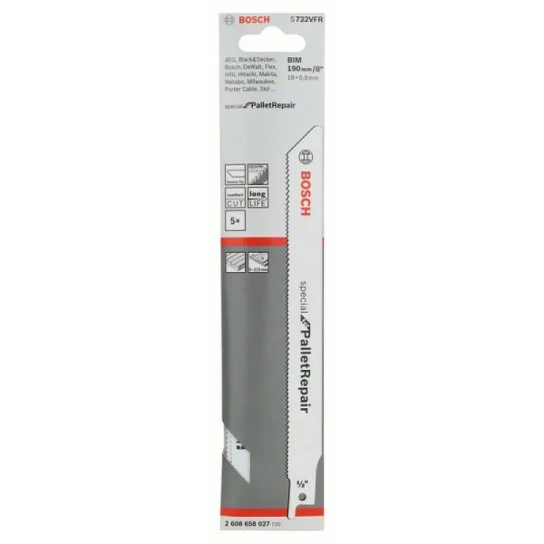 Пильное полотно S 722 VFR Special for Pallet Repair Bosch 2608658027 — изображение 2