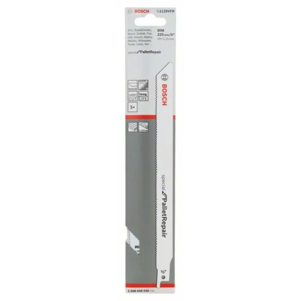 Пильное полотно S 1125 VFR Special for Pallet Repair Bosch 2608658036 — изображение 2