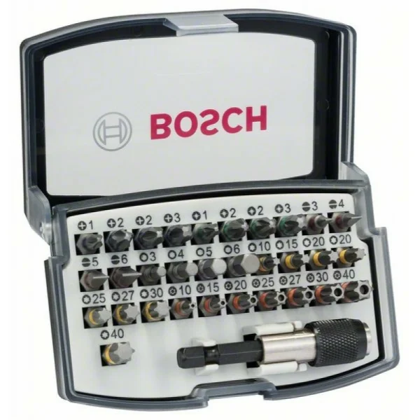 Набор Бит Extra Hard с цветовой кодировкой 32 шт Bosch 2607017319