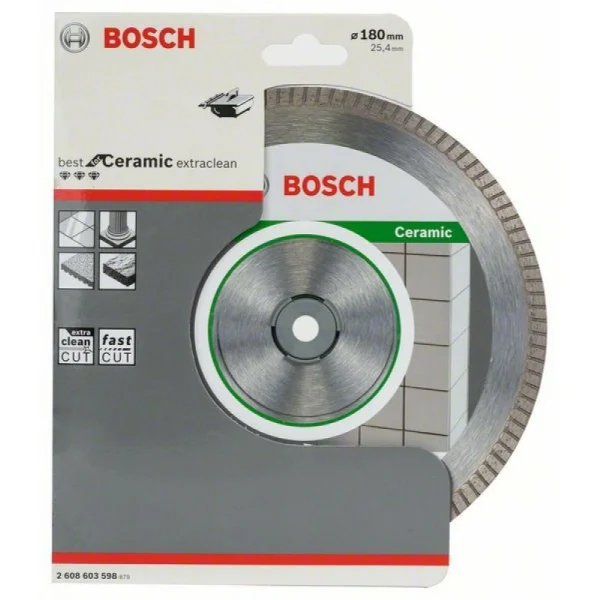 Алмазный диск Best for Ceramic Extra-Clean Turbo 180x25,40x1,6x7 мм Bosch 2608603598 — изображение 2