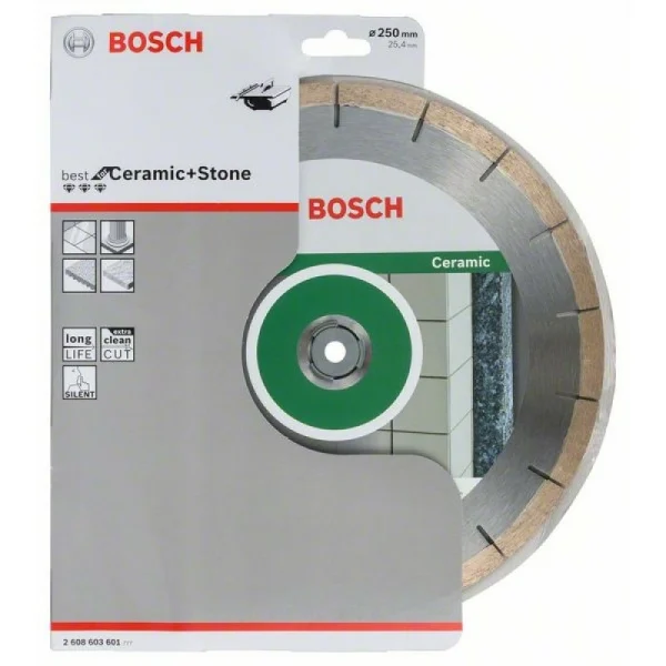 Алмазный диск Best for Ceramic and Stone 250x25,40x1,8x10 мм Bosch 2608603601 — изображение 2