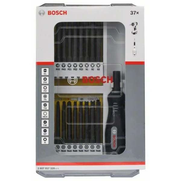 Набор из 37 отверток с рукояткой Bosch 2607017320 — изображение 2
