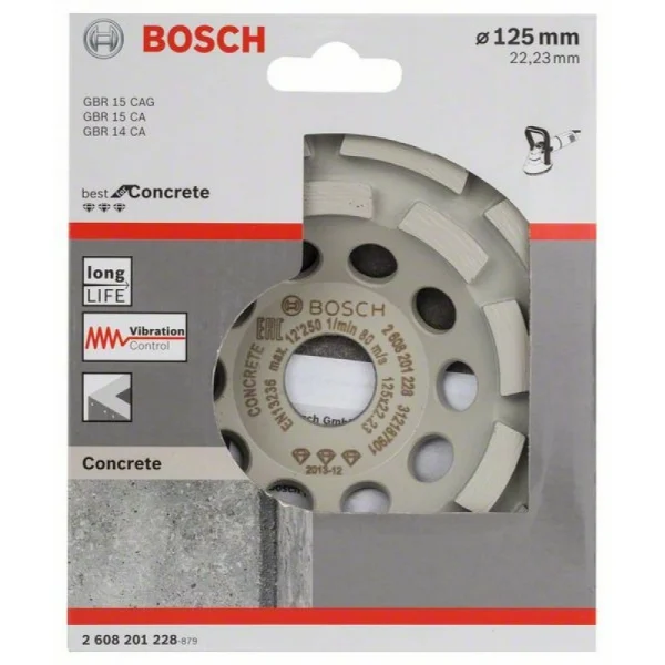 Алмазный чашечный шлифкруг Best for Concrete 125x22,23x4,5 мм Bosch 2608201228 — изображение 2