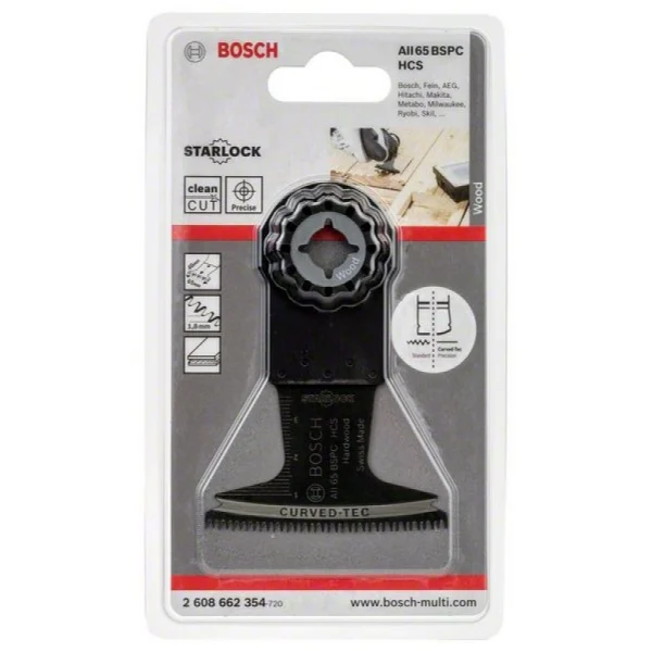 Погружное пильное полотно HCS AII 65 BSPC Hard Wood 40x65 мм Bosch 2608662354 — изображение 2