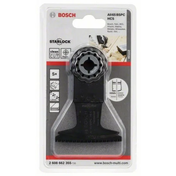 Погружное пильное полотно HCS AII 65 BSPC Hard Wood 40x65 мм Bosch 2608662355 — изображение 2