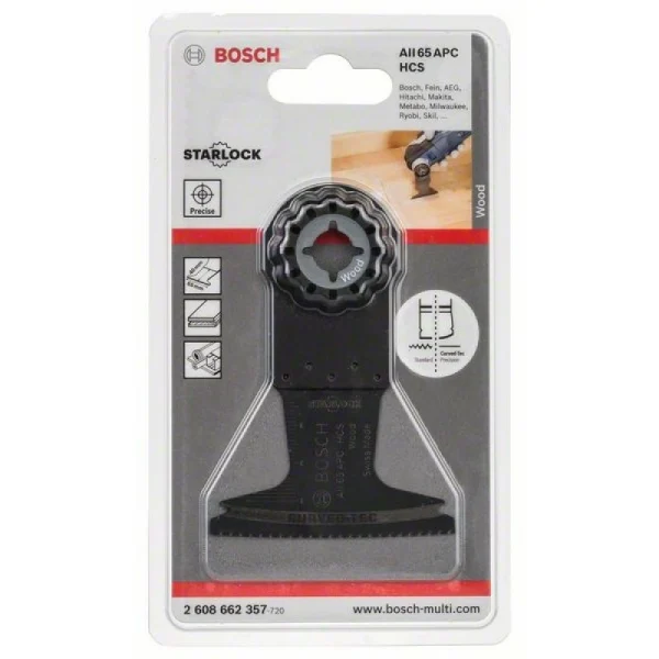Погружное пильное полотно HCS AII 65 APC Wood 40x65 мм Bosch 2608662357 — изображение 2