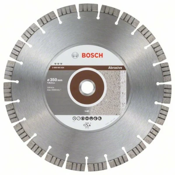 Алмазный диск Best for Abrasive 350x25,40x3,2x15 мм Bosch 2608603824