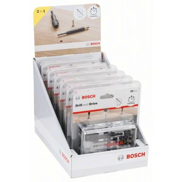 Набор из 20 бит Drill&Drive PH2; PH2; PZ2; SL5; H4; H5; T15; T20; T25 Bosch 2607002786 — изображение 2