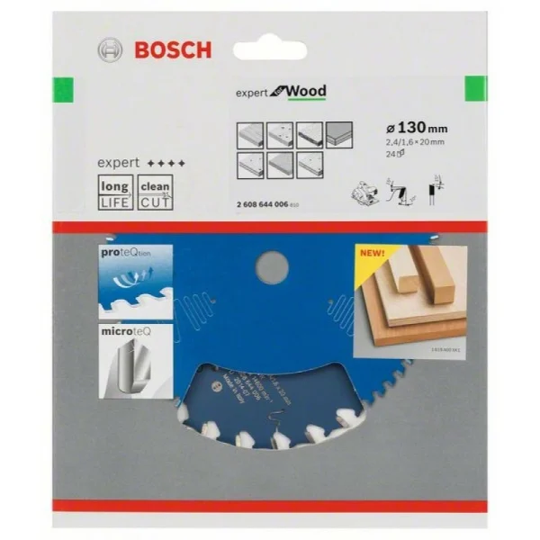Пильный диск Expert for Wood 130x20x2,4 мм, 24 Bosch 2608644006 — изображение 2