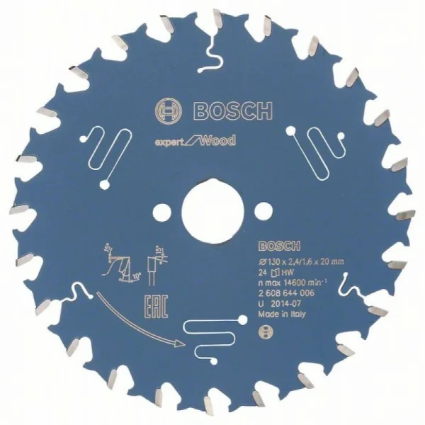 Пильный диск Expert for Wood 130x20x2,4 мм, 24 Bosch 2608644006
