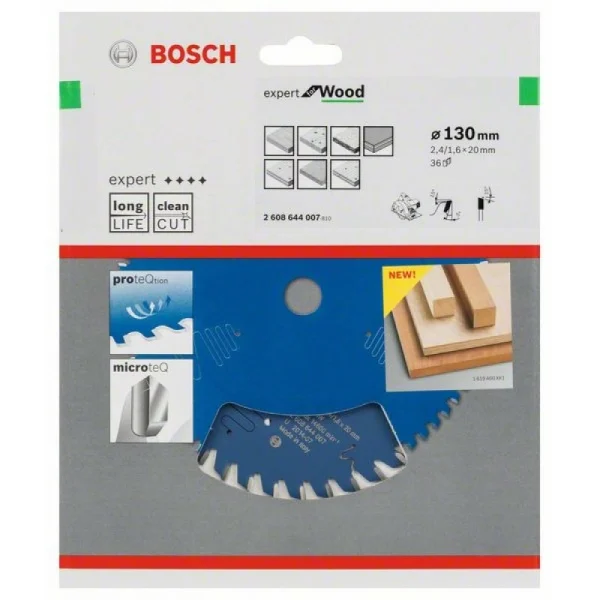 Пильный диск Expert for Wood 130x20x2,4 мм, 36 Bosch 2608644007 — изображение 2
