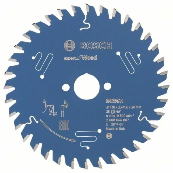 Пильный диск Expert for Wood 130x20x2,4 мм, 36 Bosch 2608644007