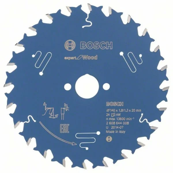 Пильный диск Expert for Wood 140x20x1,8 мм, 24 Bosch 2608644008