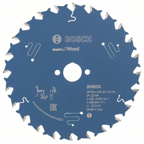Пильный диск Expert for Wood 150x20x2,6 мм, 24 Bosch 2608644011