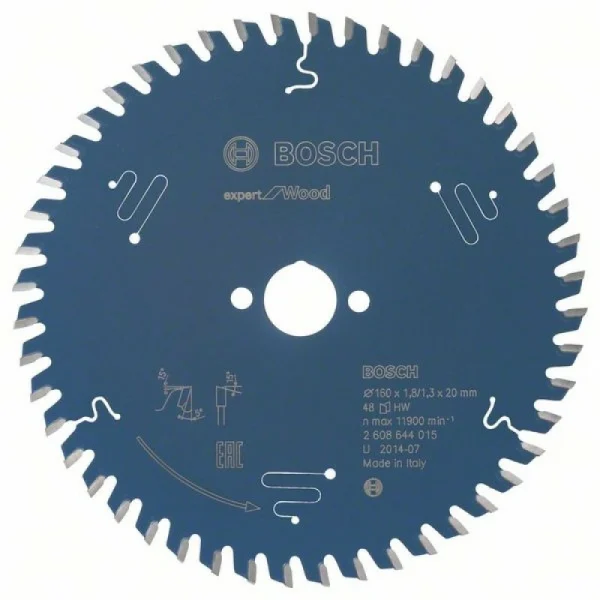 Пильный диск Expert for Wood 160x20x1,8 мм, 48 Bosch 2608644015