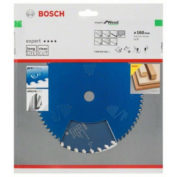 Пильный диск Expert for Wood 160x20x2,6 мм, 36 Bosch 2608644020 — изображение 2