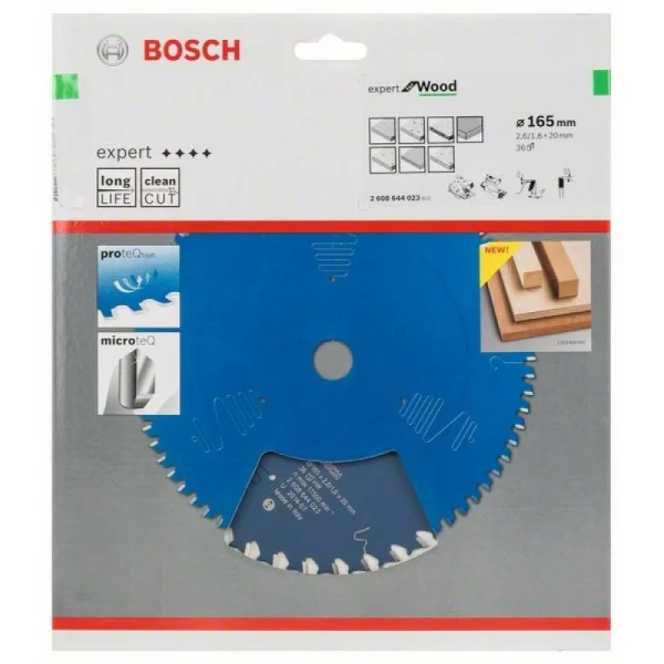 Пильный диск Expert for Wood 165x20x2,6 мм, 36 Bosch 2608644023 — изображение 2