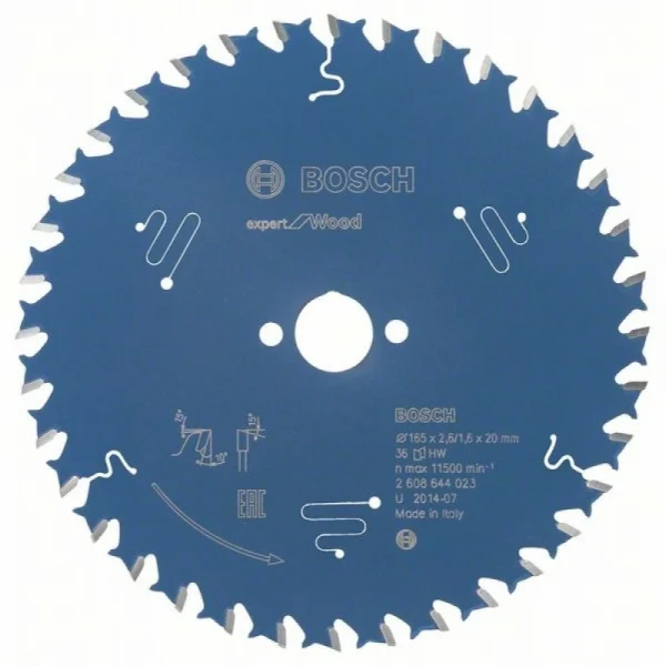 Пильный диск Expert for Wood 165x20x2,6 мм, 36 Bosch 2608644023