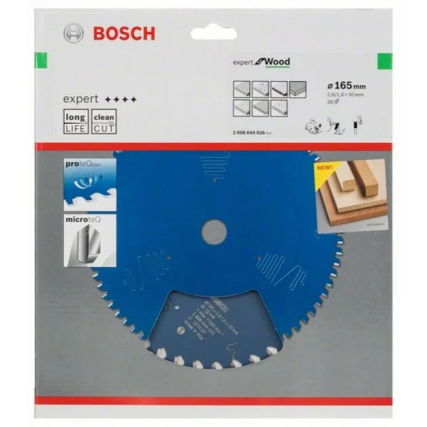 Пильный диск Expert for Wood 165x30x2,6 мм, 36 Bosch 2608644026 — изображение 2
