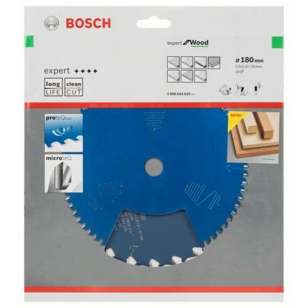 Пильный диск Expert for Wood 180x20x2,6 мм, 24 Bosch 2608644029 — изображение 2