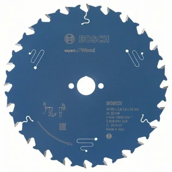 Пильный диск Expert for Wood 180x20x2,6 мм, 24 Bosch 2608644029