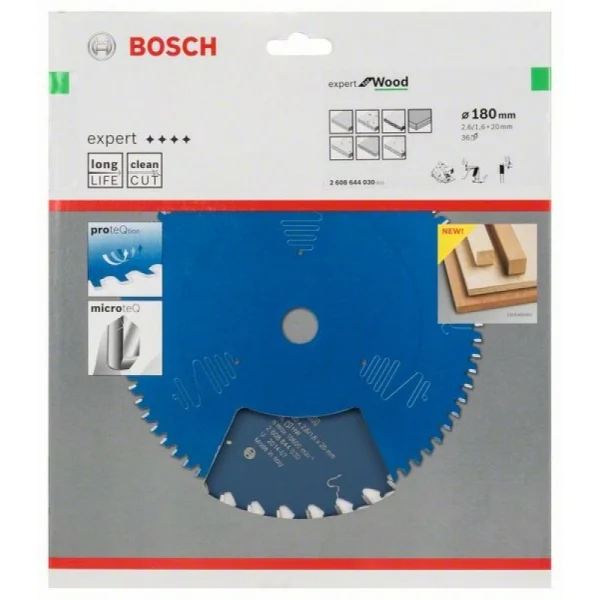 Пильный диск Expert for Wood 180x20x2,6 мм, 36 Bosch 2608644030 — изображение 2