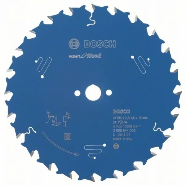 Пильный диск Expert for Wood 184x16x2,6 мм, 24 Bosch 2608644035