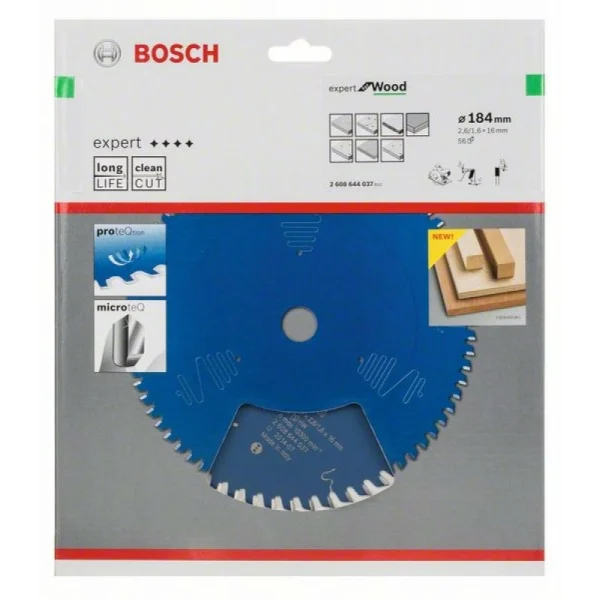 Пильный диск Expert for Wood 184x16x2,6 мм, 56 Bosch 2608644037 — изображение 2