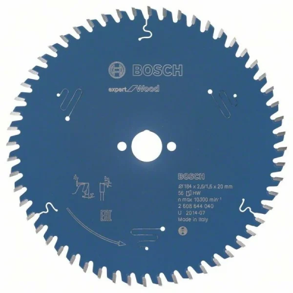 Пильный диск Expert for Wood 184x20x2,6 мм, 56 Bosch 2608644040