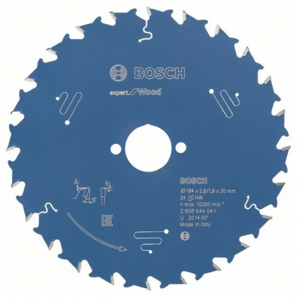 Пильный диск Expert for Wood 184x30x2,6 мм, 24 Bosch 2608644041