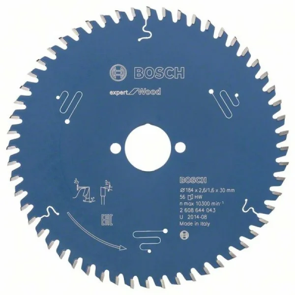 Пильный диск Expert for Wood 184x30x2,6 мм, 56 Bosch 2608644043