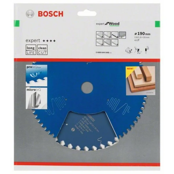 Пильный диск Expert for Wood 190x30x2,6 мм, 40 Bosch 2608644048 — изображение 2
