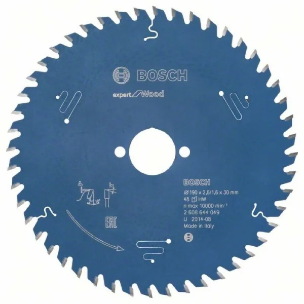 Пильный диск Expert for Wood 190x30x2,6 мм, 48 Bosch 2608644049
