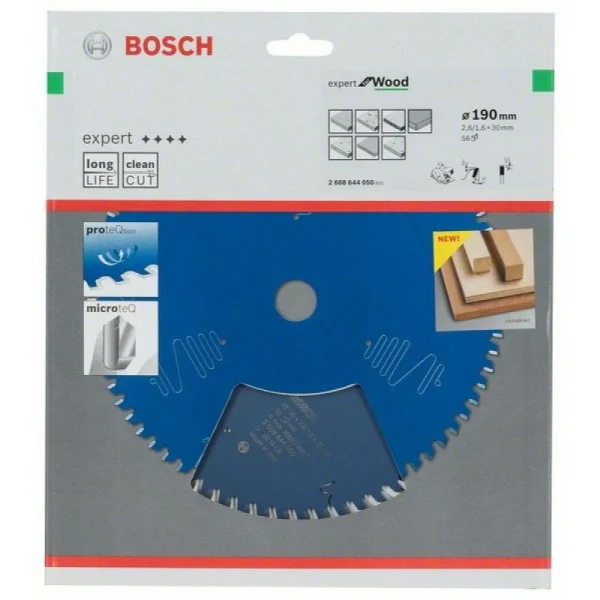 Пильный диск Expert for Wood 190x30x2,6 мм, 56 Bosch 2608644050 — изображение 2