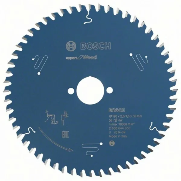 Пильный диск Expert for Wood 190x30x2,6 мм, 56 Bosch 2608644050
