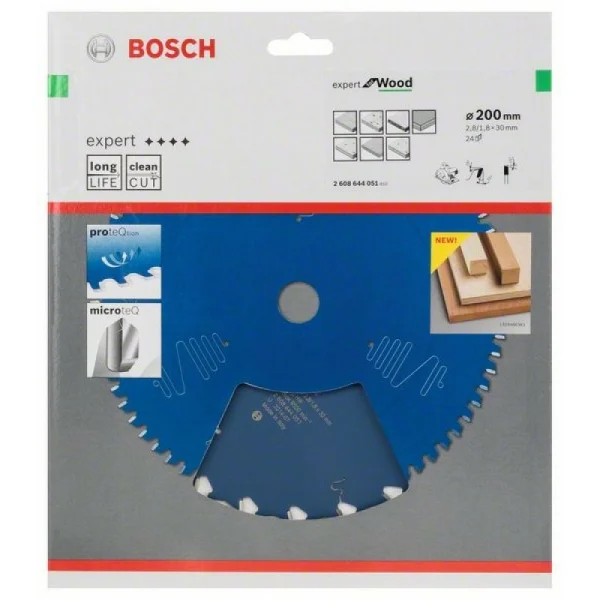 Пильный диск Expert for Wood 200x30x2,8 мм, 24 Bosch 2608644051 — изображение 2