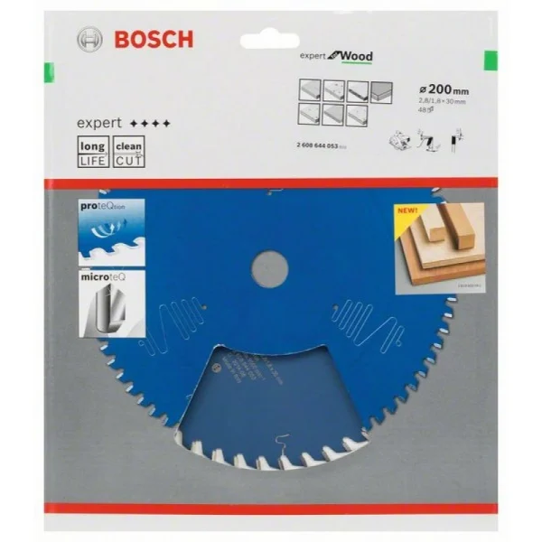 Пильный диск Expert for Wood 200x30x2,8 мм, 48 Bosch 2608644053 — изображение 2