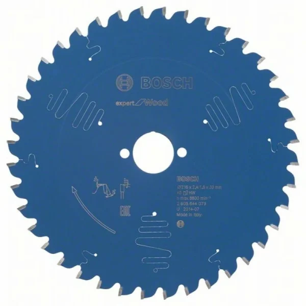 Пильный диск Expert for Wood 216x30x2,4 мм, 40 Bosch 2608644079