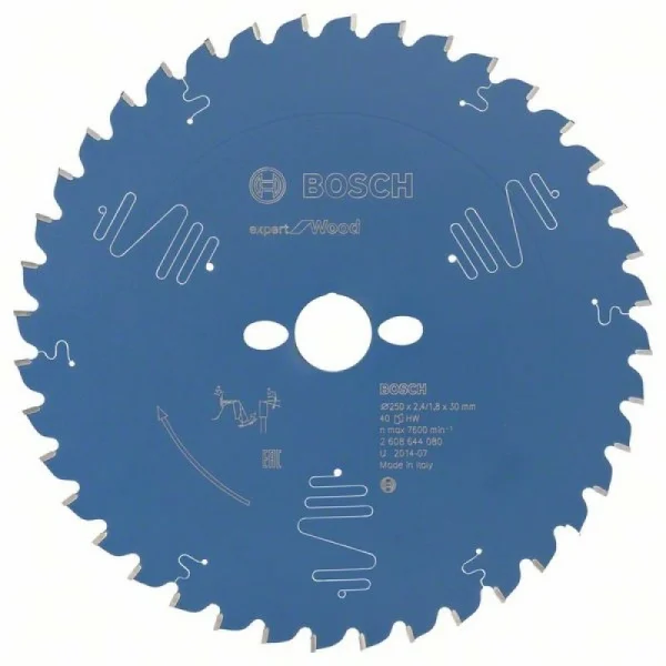 Пильный диск Expert for Wood 250x30x2,4 мм, 40 Bosch 2608644080