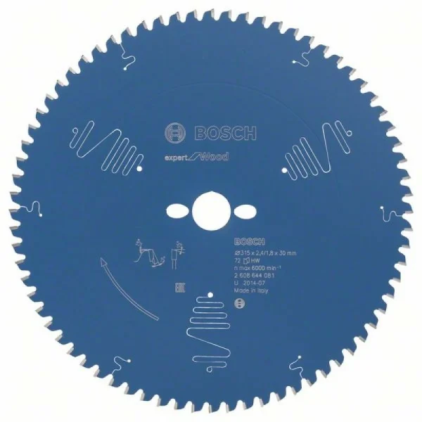Пильный диск Expert for Wood 315x30x2,4 мм, 72 Bosch 2608644081