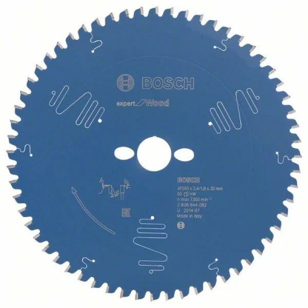 Пильный диск Expert for Wood 260x30x2,4 мм, 60 Bosch 2608644082