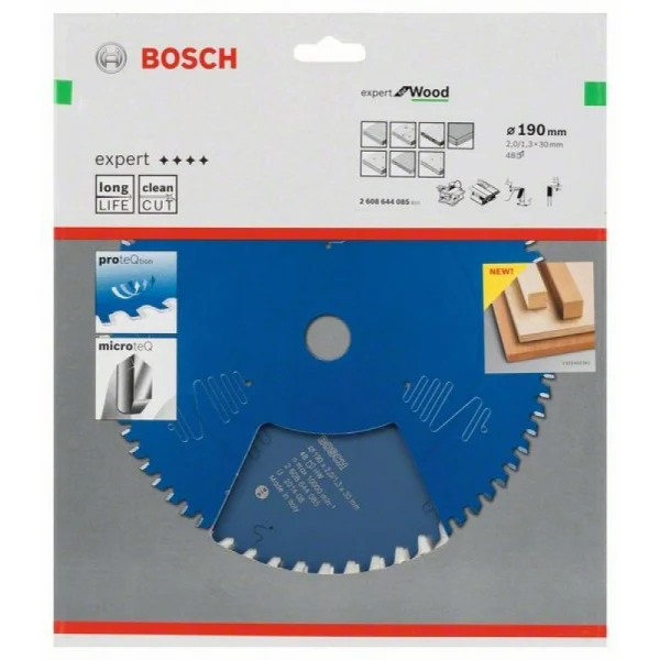 Пильный диск Expert for Wood 190x30x2,0 мм, 48 Bosch 2608644085 — изображение 2