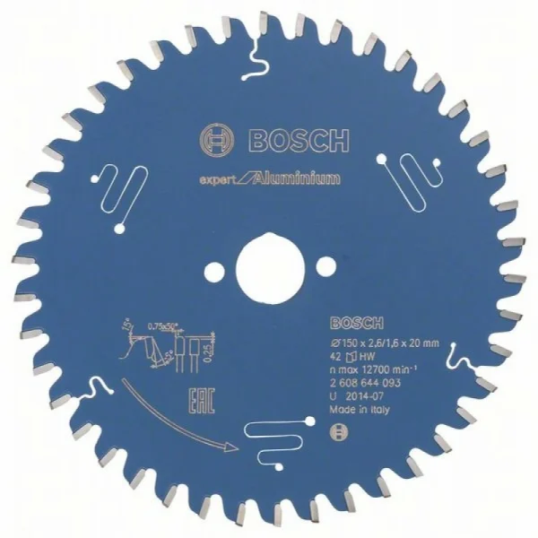 Пильный диск Expert for Aluminium 150x20x2,6 мм, 42 Bosch 2608644093