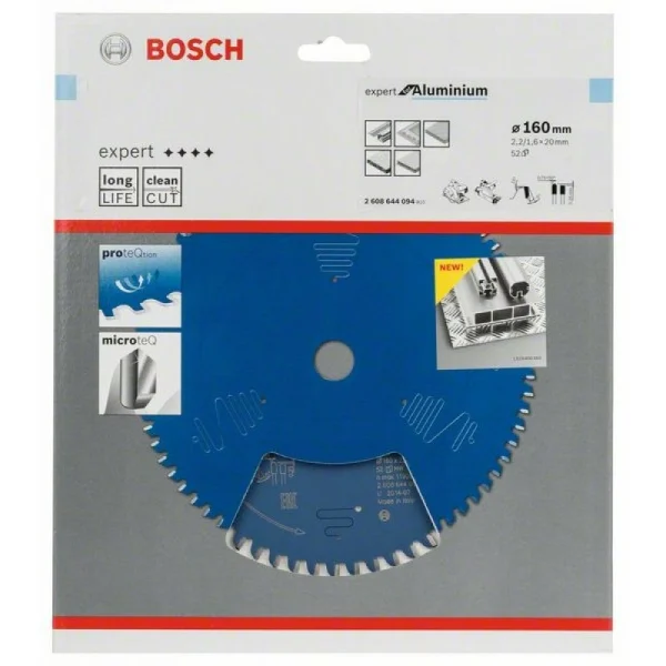 Пильный диск Expert for Aluminium 160x20x2,2 мм, 52 Bosch 2608644094 — изображение 2